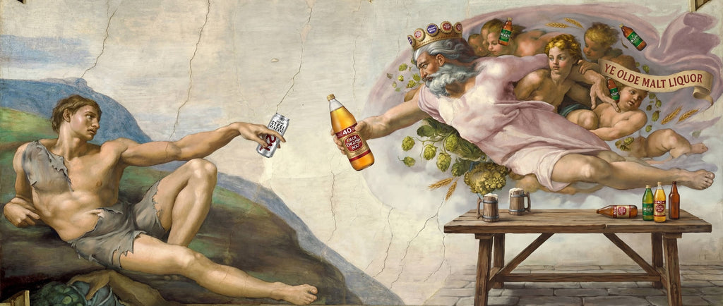Art Print - Holy Trinity: You, Me, and This Bottle