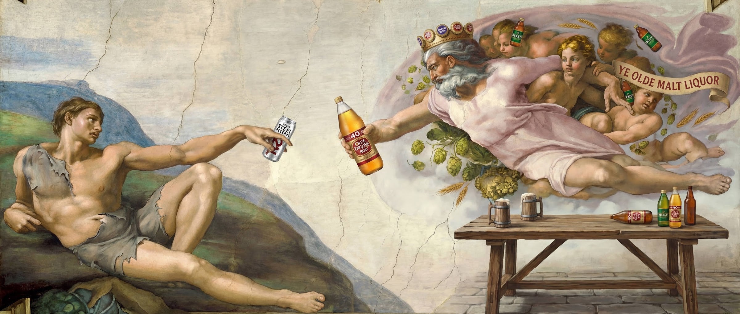 Art Print - Holy Trinity: You, Me, and This Bottle