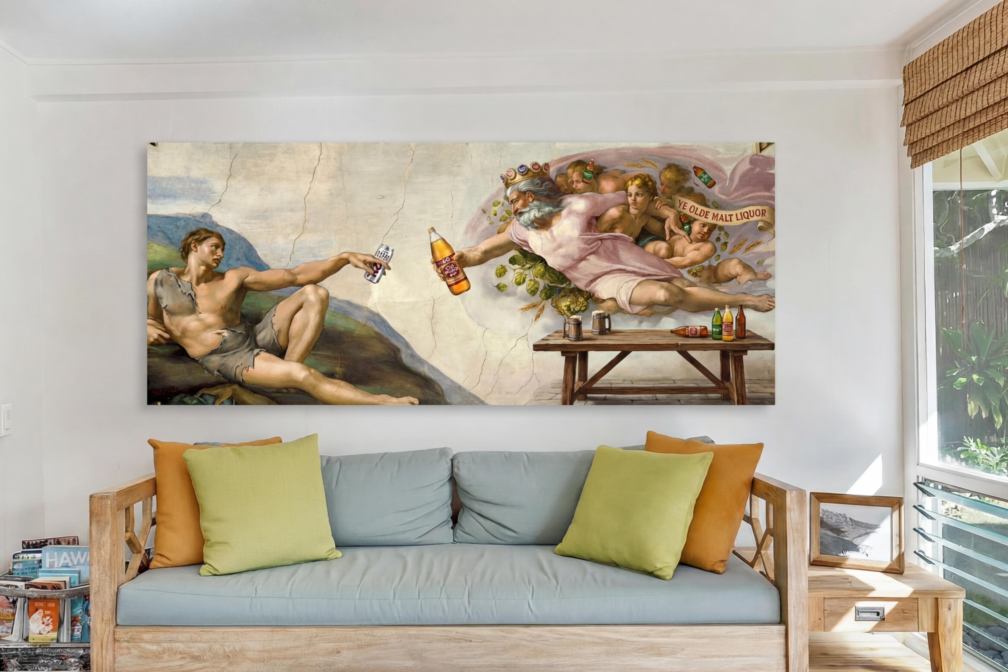 Art Print - Holy Trinity: You, Me, and This Bottle