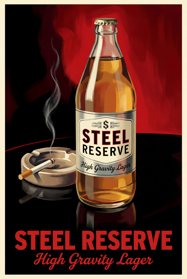 Art Print - Liquid Overconfidence (Steel Reserve)